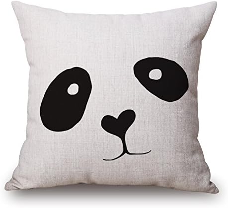 LEEPO Cotton Linen Patterns Cushion Home Living Square Throw Pillow Hotel Print Panda