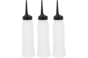PACKOVE 3Pcs Hair Coloring Bottle Hair Dye Squeeze Bottle Professional Hairs Dry Cleaning Bottles Applicator Bottles for Hairs, 240ml