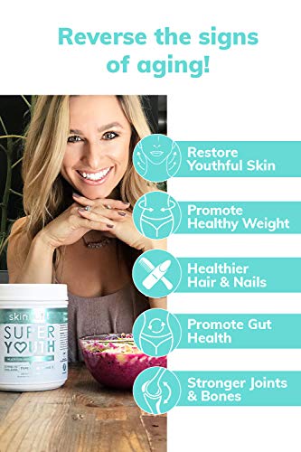 SkinnyFit Super Youth Collagen Powder Unflavored, Joint & Bone Support, Types I, II, III, V and X, G - //coolthings.us