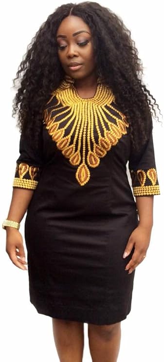 black and gold african attire