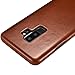 Samsung Galaxy S9 Plus Leather Case - Best Curved Edge Design Real Cowhide Leather - Side Open Flip Case with Hidden Magnetic Snap - Effective Full Cover Protection for Samsung Galaxy S 9 Plus Brown