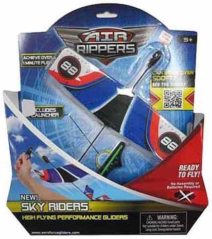 Air Rippers High Flying Stunt Glider Plane Blue/Red #88 Toy Plane by Sky Riders