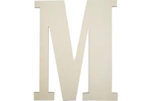SMANTA 12 Inch Unfinished Wooden Numbers, 1/8 Inch Thick Large Blank Wooden Alphabet Handmade Painting Sign Boards for DIY Birthday Wedding Graduate Party Decor Props - M