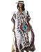 KingsCat Women Print Cami Dress Long Beach Dress Swimsuit Cover Up,White