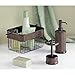 InterDesign Twillo Liquid Soap & Lotion Dispenser Pump for Kitchen or Bathroom Countertops, Bronze