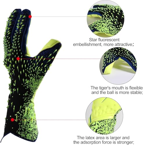 Luvas de goleiro de futebol com forte suporte de aderência