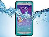 Samsung Galaxy Note 5 Waterproof Case,XIKEZAN Underwater Shockproof Dirtproof Heavy Duty Full Body Armor Defender Protective Hard Cover with Built-in Screen Protector and Kickstand Aqua Blue