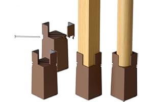 Sephyroth Adjustable Bed Risers Furniture Risers 4Pack with Screw Clamp Table Desk Chair Risers Bed Risers 4Inch Fit Furniture's Square/Round Leg Diameter from 0.8''–1.6''(4Inch Brown)