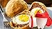 Shaliyan Egg Cooker-6 Pack 6 Exclusively and Holder 6 Nonstick Silicone Seen on TV Hard Boiler Poache, Standard, White/Red