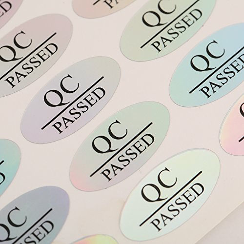 1000pcs QC passed hologram sticker oval shape size 2.5 *1.2CM QC passed adhesive sticker