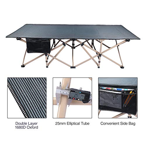 REDCAMP Oversized Folding Camping Cot for Adults 500lbs, Large Heavy
