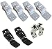 TV & Furniture Anti-Tip Straps - Anchors Any Flat Screen or Furniture, Extra Strong Hold - 6 Pack Black & White - Childproofing for Light & Heavy Furniture - Door Stopper Guard Included