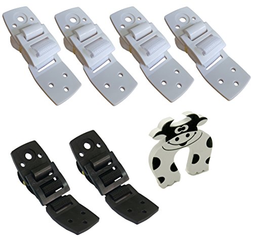 Tv & Furniture Anti-Tip Straps - Best Anchors For Any Tvs And Furniture | Black & White With Free Bonus | Strong Hold, Long Adjustable Strap & Earthquake Safety | Lifetime 100% Satisfaction Guarantee (784672858106)