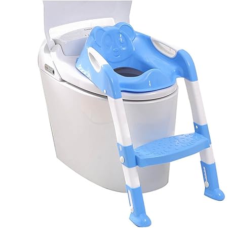 Sunbaby Foldable Potty-Trainer Seat for Toilet Potty Stand with Ladder Step Up Training Stool
