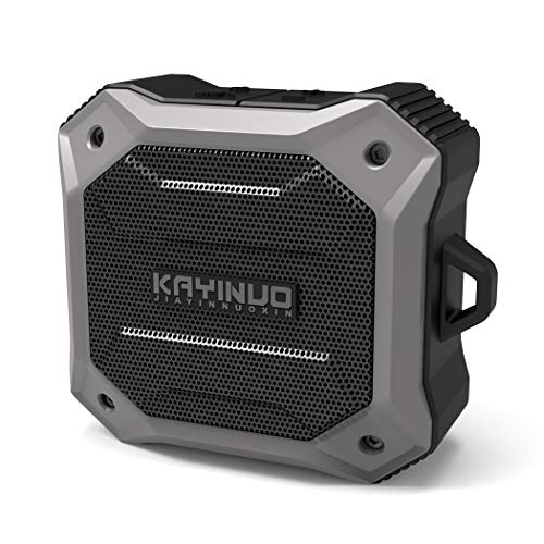 Waterproof Bluetooth Speaker Shower Speaker IPX 7 Bathroom Speaker BT4.2 True Wireless Speakers Portable Shockproof Boombox Speaker 800mAh Powerful Audio Driver Enhanced Bass 10m Wireless (Grey/Black)