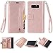 Galaxy Note 8 Case, SUPZY Leather [9 Card Slots] [Photo & Wallet Pocket] Multi-Function Premium PU Leather Magnetic Flip Shockproof Zipper Wallet Case Cover for Samsung Galaxy Note 8 (Rose Golden)