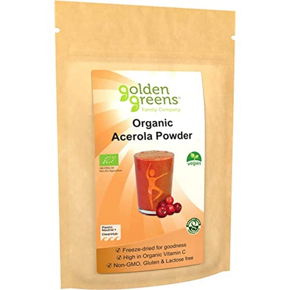 Golden Greens Organic Freeze-Dried Acerola Powder 50g