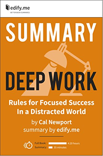 Summary of 'Deep Work' by Cal Newport. (2 Summaries in 1: In-Depth Summary and Bonus 2-Page PDF.)