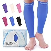 Doc Miller Compression Calf Sleeve for Men & Women, Premium Medical Grade, 15-20mmHg Graduated Support for Running, Calf Tear, Shin Splints, Knee High, Calf Sleeves, 1 Pair