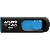 ADATA UV128 16GB USB 3.0 Retractable Capless Flash Drive, Blue (AUV128-16G-RBE)