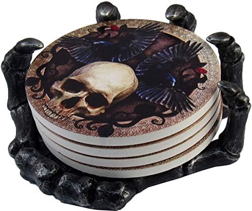 Handcrafted gothic-style coaster depicting high-quality craftsmanship.