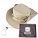 Wide Brim Packable Booney Sun Hat |Lightweight Cotton |Fishing Gardening Hiking Tan