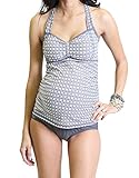 Oceanlily Ruched Front Women's Swimsuit TANKINI TOP White/C Print