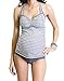 Oceanlily Ruched Front Women's Swimsuit TANKINI TOP White/C Print