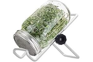 Sprouting Jar Kit - Mason Jar with Lid Stand, 500ml for Growing Broccoli Alfalfa Bean Sprouts