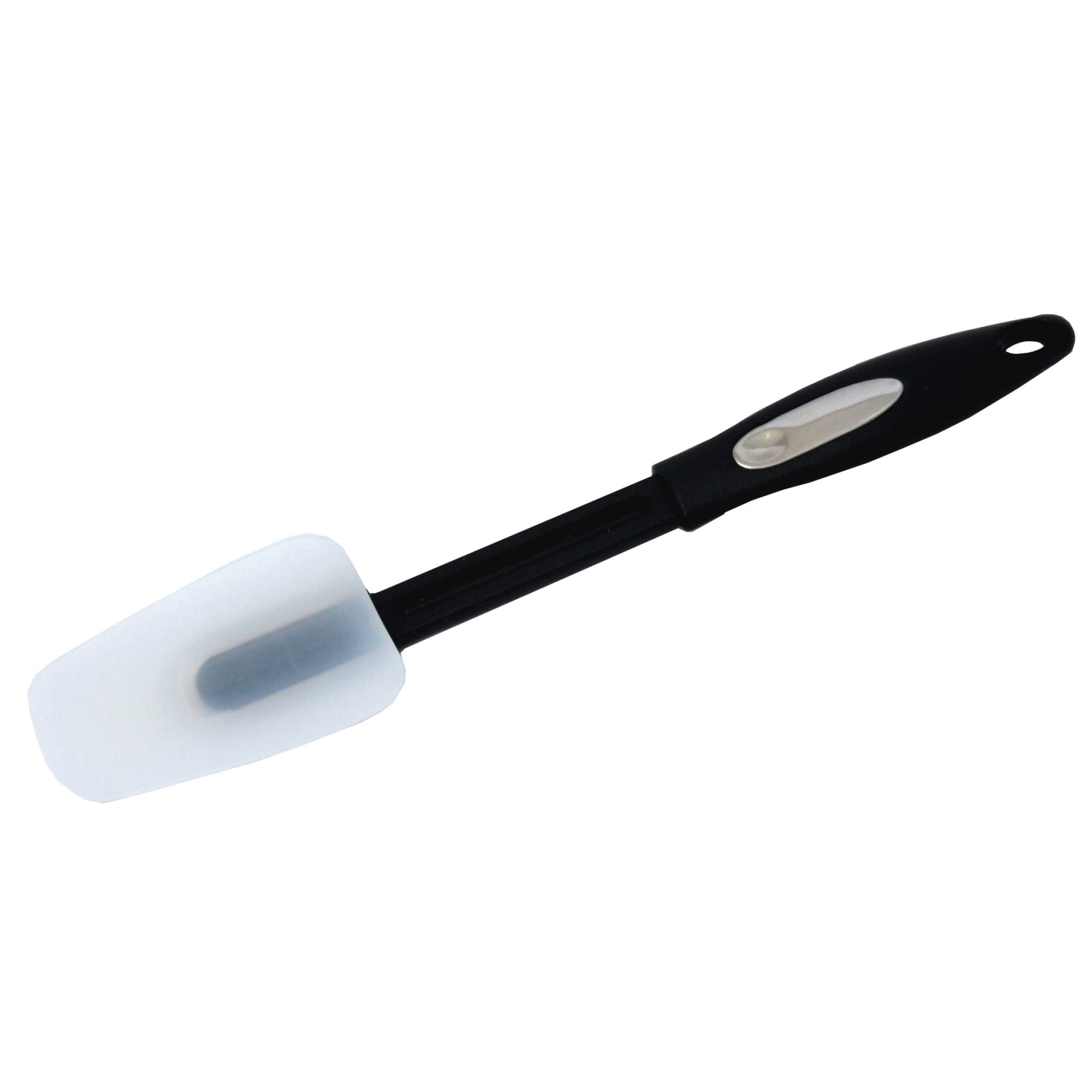 Chef Craft 21215 1-Piece High Temperature Silicone Spoon Spatula, Black Handle with Clear Spatula, 12-1/4-Inch
