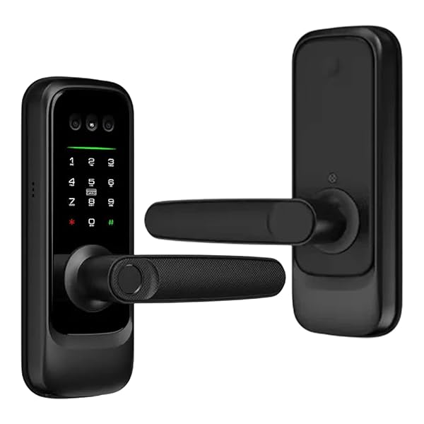 3D FACE RECOGNITION SMART DOOR LOCK WITH HD CAMERA & VIDEO DOORBELL & INTERCOM, KEYLESS ENTRY WITH PALM VEIN, PASSCODE, FINGERPRINT, CARD, TUYA SMART APP & KEYS – AUTO-LOCK, DIY INSTALL
