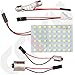 cciyu Car White LED 48SMD Panel Interior Dome Map Light Bulb Lamp + T10 BA9S BA15S Festoon Adapter (2pack)