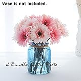 Gerbera Daisy Artificial Flowers for Home Decor 7 Stems Silk Daisies Flower for Wedding Bouquet Living Room Office Party DIY Decoration (Pink)