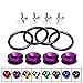 Rolling Gears JDM Bumper Quick Release Front Rear Bumper Fasteners, 4 Piece (Purple), 8 x O-Ring