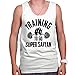 Training To Go Super Saiyan Cool Dragon Ball Z Goku Gym Tank Top Shirt, White, Medium