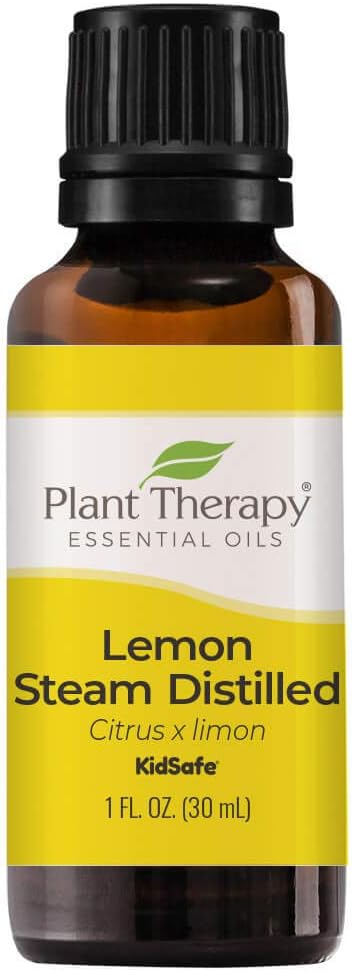 Plant Therapy Lemon Steam Distilled Essential Oil 30 mL (1 oz) 100% Pure, Undiluted, Therapeutic Grade