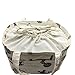 Insulated Lunch Bag Reusable Sling Shoulder Lunch Tote Travel Picnic Drawstring Bento Cooler Bag, Front Pocket and 2 Side Pockets (Black Cactus)