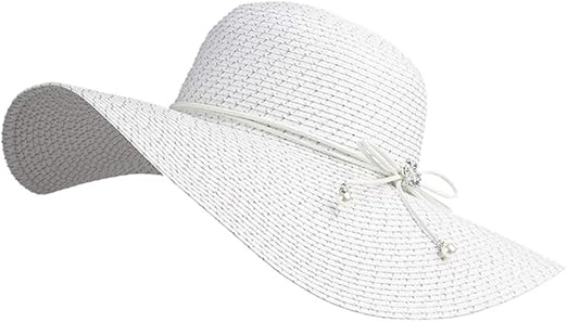 white beach hat