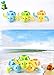 Set of 3 Float Pool Wind Up Baby Bath Toys Swimming Tub Bathtub Cute Swimming Turtle Toys for Boys Girls Blue Orange Green