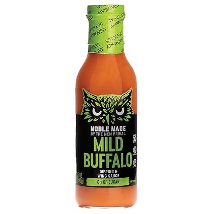 Amazon Com Noble Made By The New Primal Mild Buffalo Dipping Wing Sauce Whole30 Approved Paleo Keto Vegan Gluten And Dairy Free Sugar And Soy Free Low Carb And Calorie 12