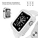 Compatible with iWatch Case 38mm,Shock Proof Bumper Cover Scratch Resistant Protective Rugged Case Replacement for iWatch Series 3, Series 2, Series 1 38mm, Grey/White