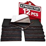 Non Slip Furniture Pads X-PROTECTOR - Premium 12 pcs 3" Furniture Pad! Best Furniture Grippers - SelfAdhesive Rubber Feet - Furniture Floor Protectors for Keep in Place Furniture & Furniture Stoppers