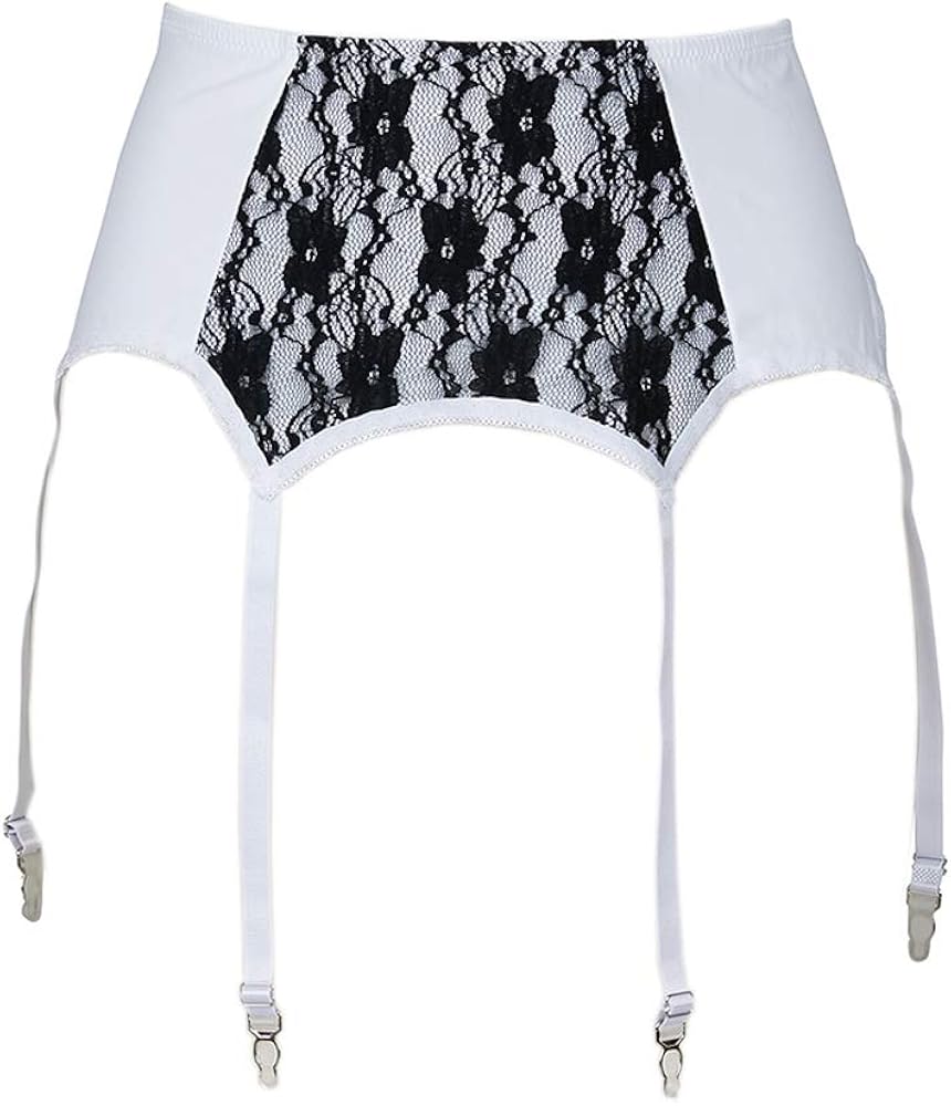 Karers Lace Garter Belt for Women Six Strap Lace Foral Suspender Belt