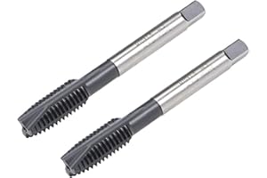 Boxonly Spiral Point Threading Tap M10 x 1.5mm, for Through-Hole Threads, H2 High Speed Steel, TICN Coated Finish, Round Shan
