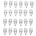 Lefox 20pcs 3d Hollow Nail Art Gold Silver Alloy Decoration Jewelry Glitter Rhinestone #33