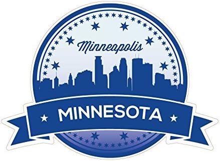 BOLDERGRAPHX 1036 Minneapolis Skyline 4"x5.5" Decal/Travel Sticker