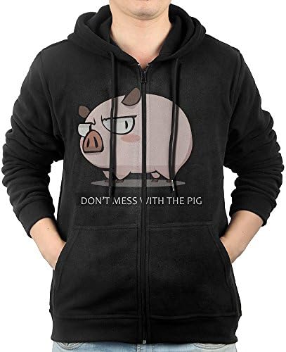 Men's Do Not Mess With Pig Full-Zip Hoodie Sweatshirt S
