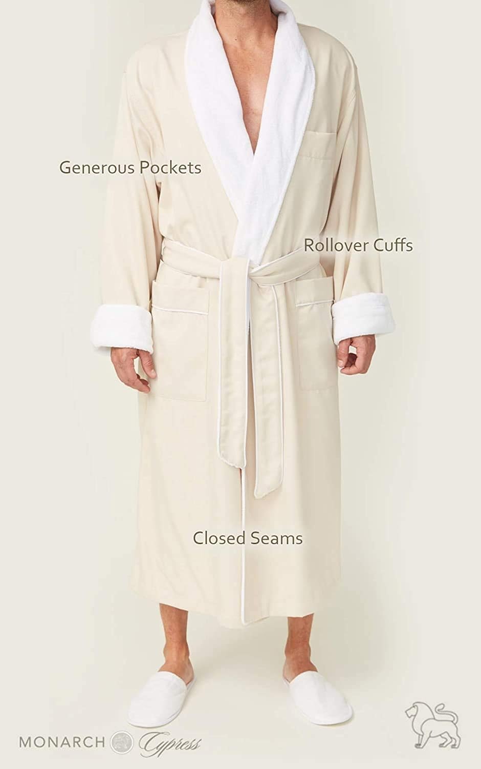 Plush Lined Microfiber Spa Robe - Unisex Luxury Hotel Bathrobes By Monarch/Cypress at  Women’s Clothing store: Bathrobes