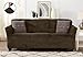 Velvet Plush Stretch Sofa Slipcover. Velvet Sofa Couch Furniture Protector, Soft Anti-Slip, High Stretch for 3 Seat Sofa. (Sofa- 3 Seater, Walnut Brown)