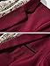 DAVID.ANN Men's Slim Fit Suits Casual One Button Flap Pockets Solid Blazer Jacket,Wine Red,Large